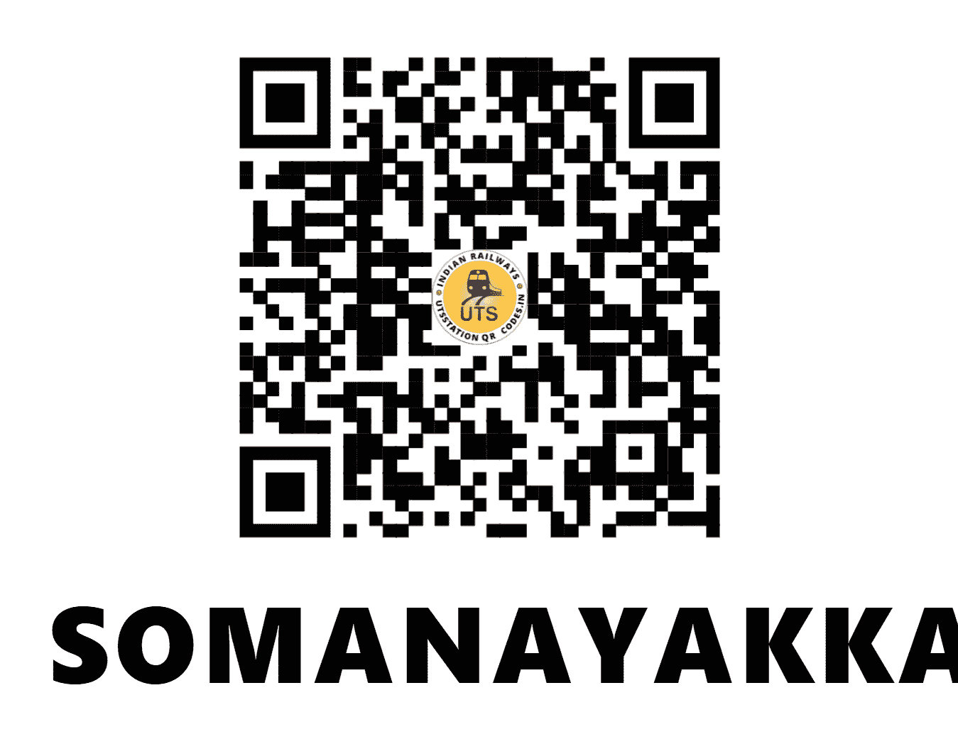 UTS QR Code for SOMANAYAKKANPATTI - SKPT (SW - TAMIL NADU)